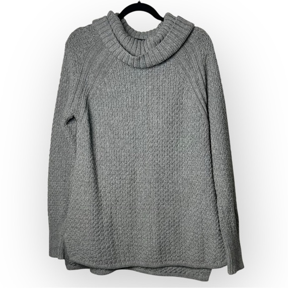 Hilary Radley Grey Knit Cowl Neck Sweater L - Picture 1 of 6